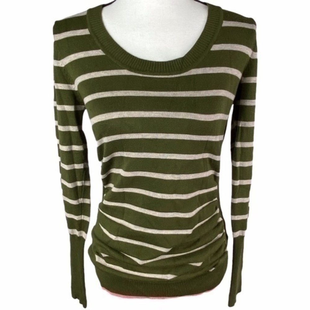 T/o‎ Sweaters Back Tie Neck Detail Striped Sweater Top Size L